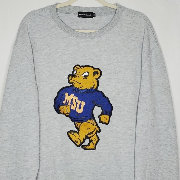 HBCUniversity MSU Bear Sweatshirt Size XL Cotton Retro Morgan Pullover Unisex - Picture 4 of 12